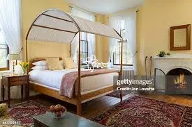 Guest Rooms with Personal Lockers, Study Lamps, and Chairs