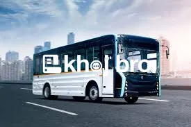 Premium staff bus with cushioned seats for corporate transport use