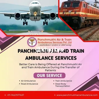 Hire Panchmukhi Air and Train Ambulance Service in Lucknow  