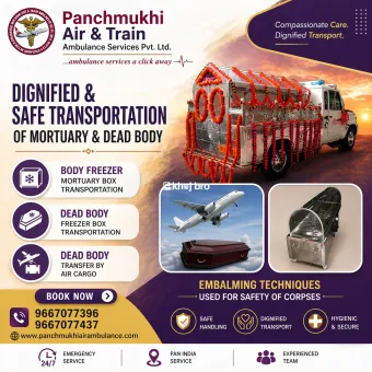 Panchmukhi Air Cargo Dead Body Transfer in Pune- swift and safe corpse