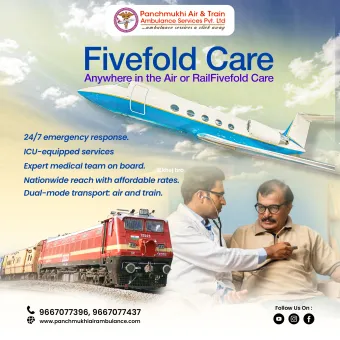 Hire Panchmukhi ICU Air and Train Ambulance in Kolkata Cost